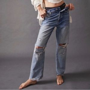 Free People Tapered Baggy Boyfriend Jeans